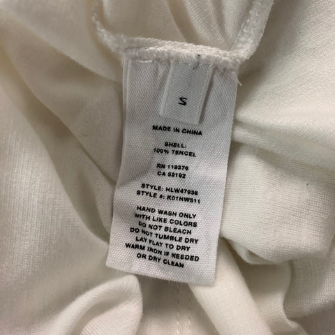 HELMUT LANG Taille S Haut décontracté en Tencel blanc dos ouvert