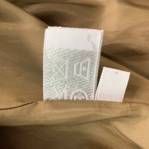 PRADA Size XL Beige Solid Silk Blend Zip & Velcro Jacket