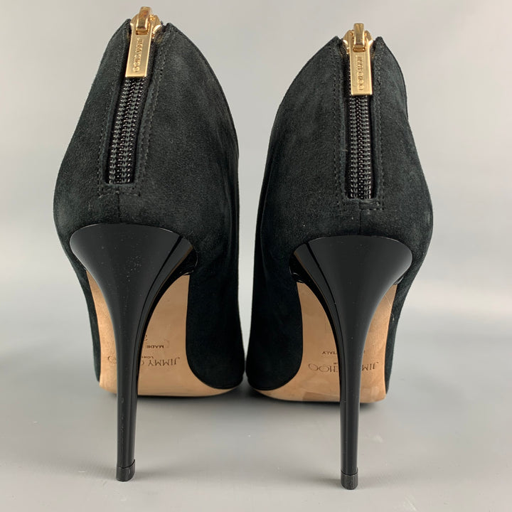 JIMMY CHOO Size 8 Black Suede Ankle Boots