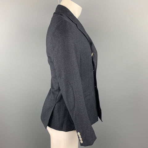 BAND OF OUTSIDERS Taille 36 Manteau de sport à double boutonnage en laine anthracite