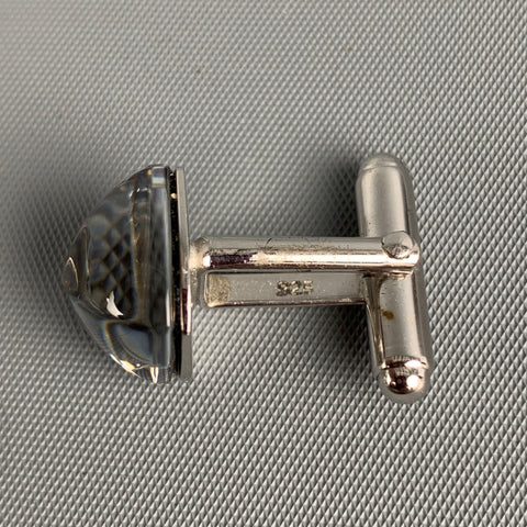 Boutons de manchette en argent massif et cristal BACCARAT