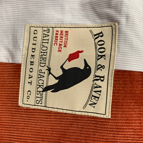 BOOK &amp; RAVEN Chaqueta de un solo botón de algodón óxido talla 10