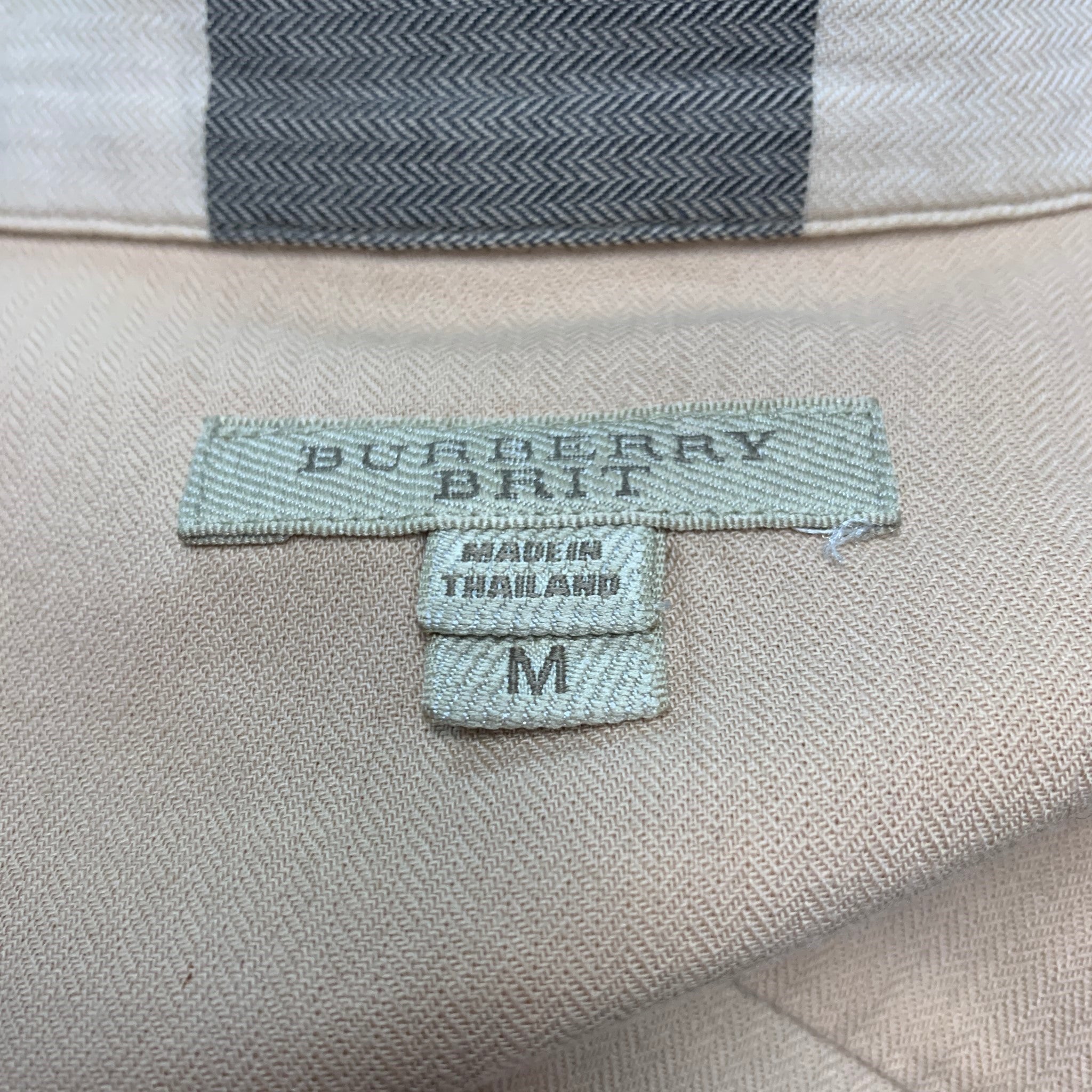 BURBERRY BRIT シャツ L レディース L試着のみ Burberry Brit Shirt Check Trim Women's Sz S Long Sleeve Cotton