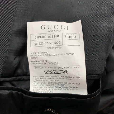 GUCCI Size 38 Regular Black Velvet Shawl Collar Sport Coat