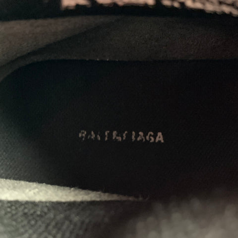 BALENCIAGA Size 10 Black Logo Pull On Speed Sneakers