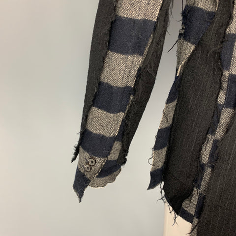 MAISON MIHARA YASUHIRO Size 36 Black Grey Mixed Fabrics Jacket