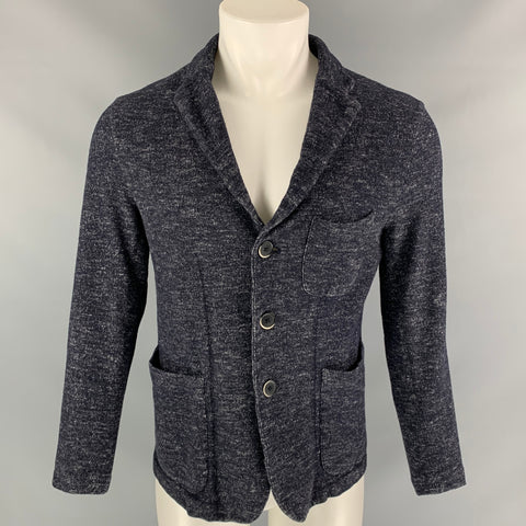 BARENA Size XL Grey Heather Wool Blend Cardigan
