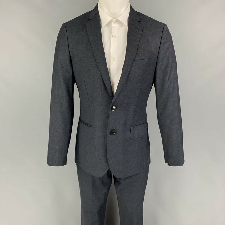 J CREW Size 38 Charcoal Wool Notch Lapel Suit