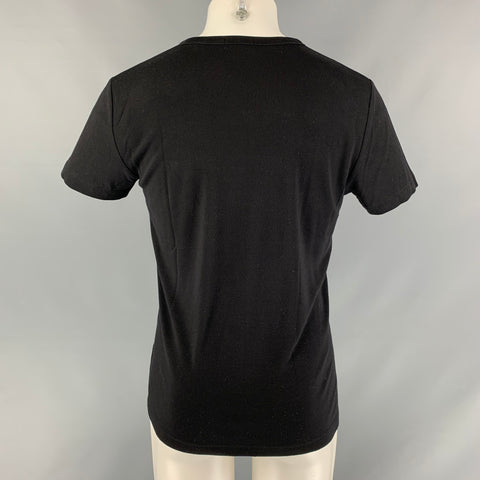 THEORY Size M Black Solid Lyocell Short Sleeve T-shirt