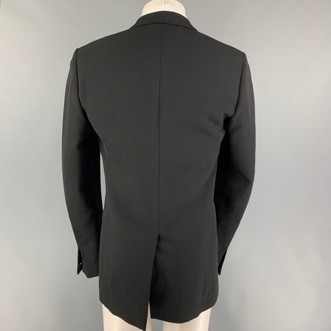 GIVENCHY Size 40 Black Notch Lapel Slim Fit Sport Coat