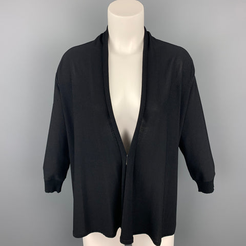 MAX MARA Talla M Cárdigan de punto negro con frente abierto