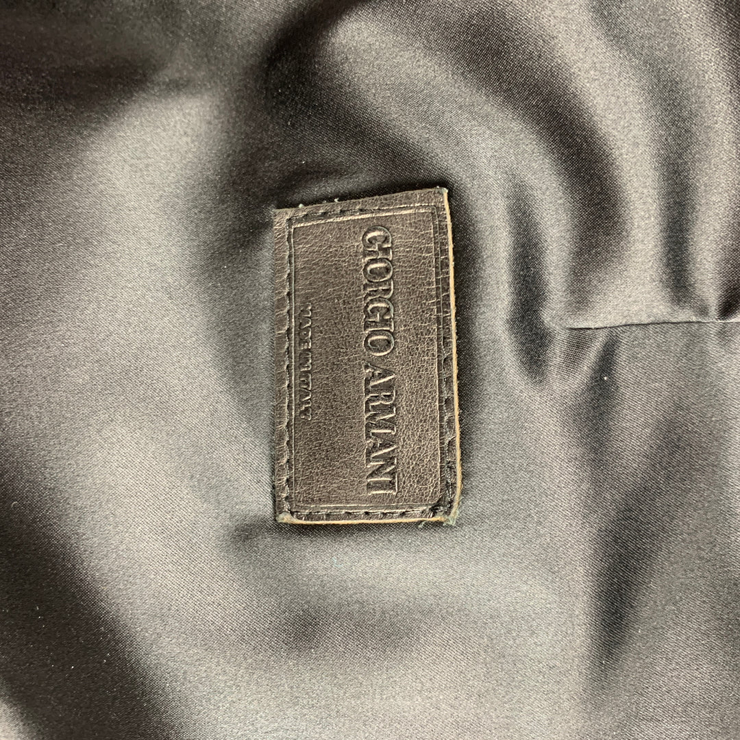 GIORGIO ARMANI Size 38 Dark Blue Velvet Viscose Blend Waistcoat Vest