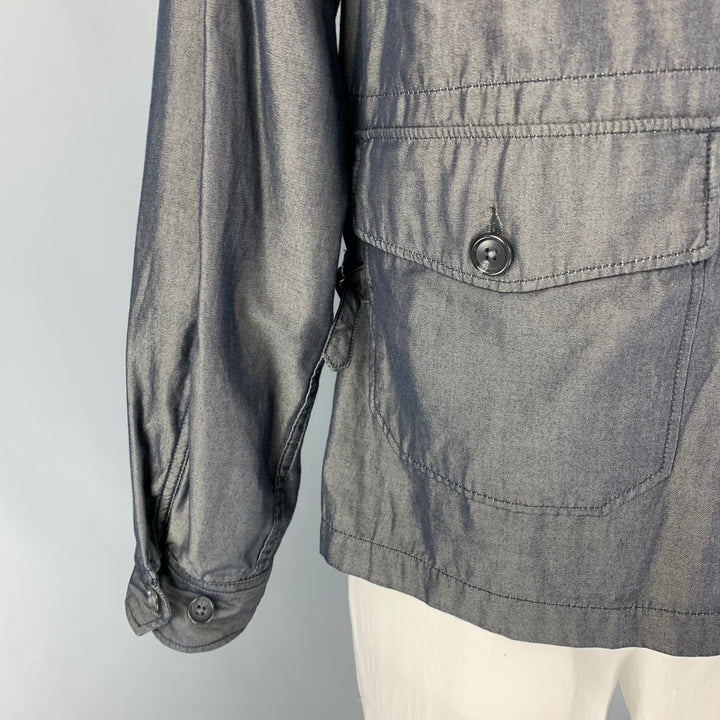 ENGINEERED GARMENTS Size XL Slate Cotton Side Tabs Jacket