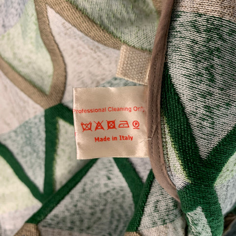 MARNI Size 2 Green & Grey Cotton Blend diamond Blouse