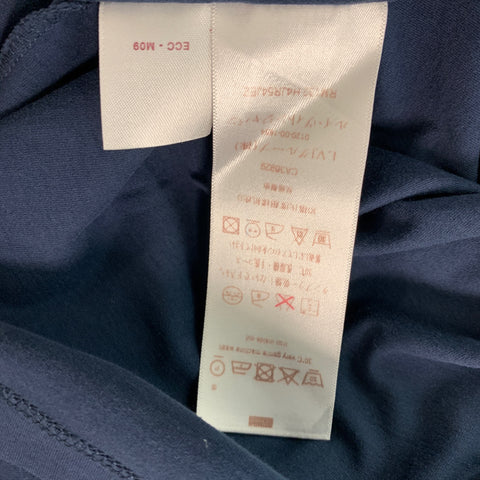 LOUIS VUITTON Size M Blue Applique Cotton Crew-Neck T-shirt