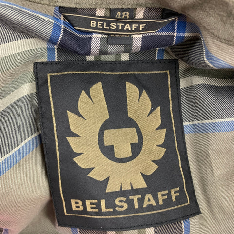 BELSTAFF Racemaser 1981 Talla 38 Chaqueta de algodón revestida negra con cremallera y broches
