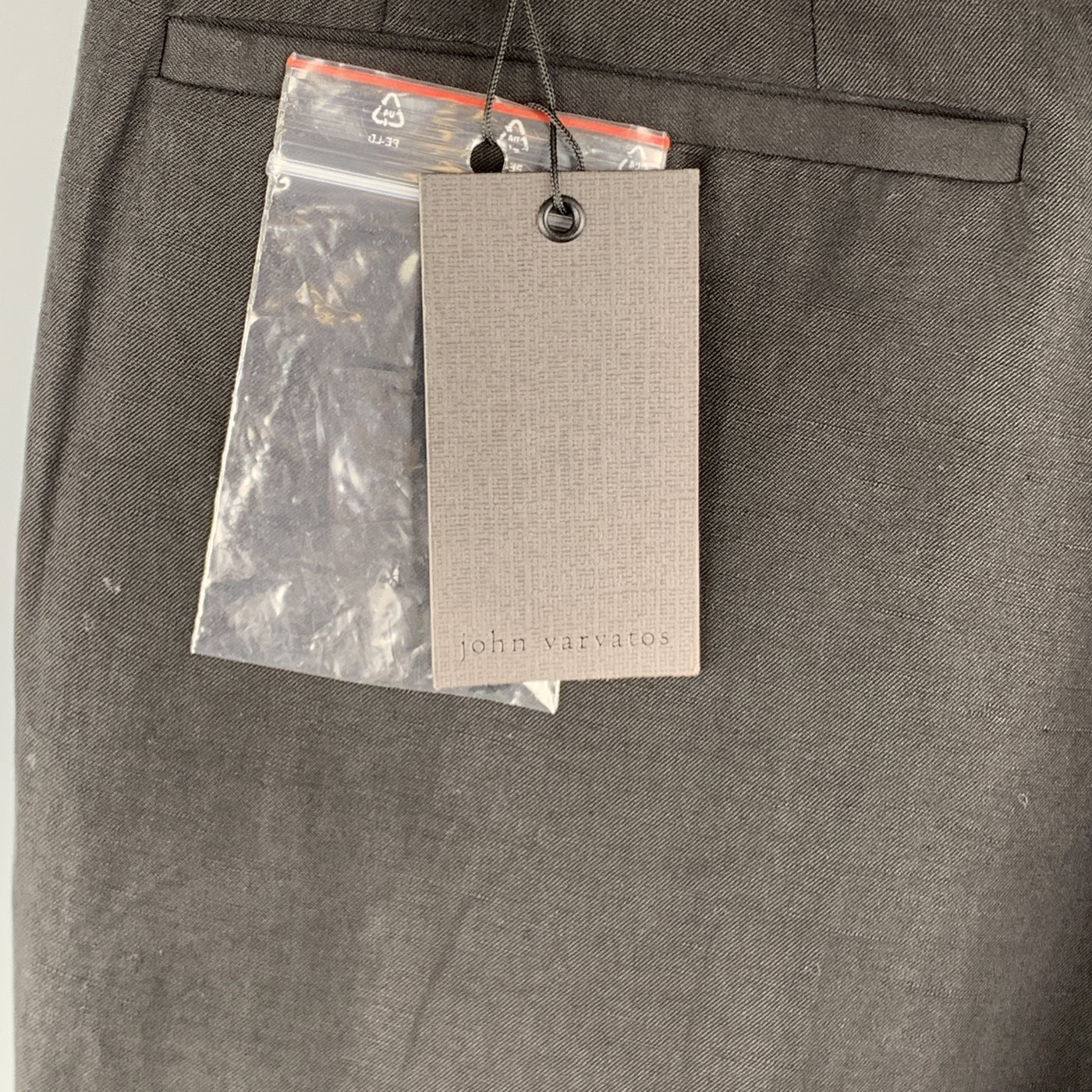 JOHN VARVATOS Size 28 x 36 Black Solid Linen / Silk Dress Pants