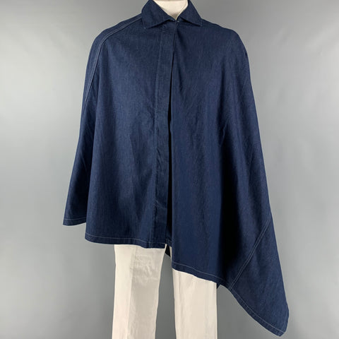DENIM FAMILY Poncho One Size Blue Denim