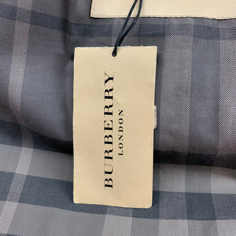 BURBERRY LONDON Size 40 Taupe Leather Single Breasted Belted Coat