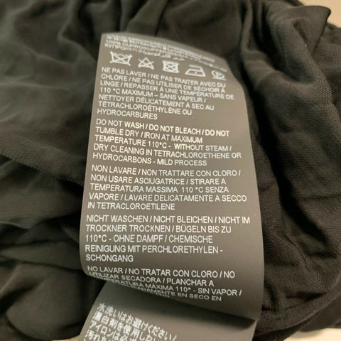 SAINT LAURENT Size 2 Black Cupro Ruched Long Sleeve Mini Cocktail Dress