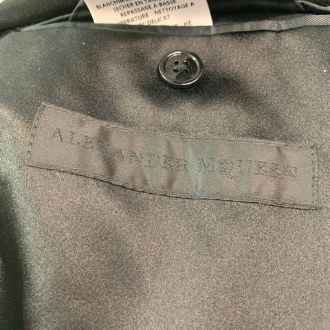 ALEXANDER MCQUEEN Size 42 Black Studded Wool  Mohair Sport Coat