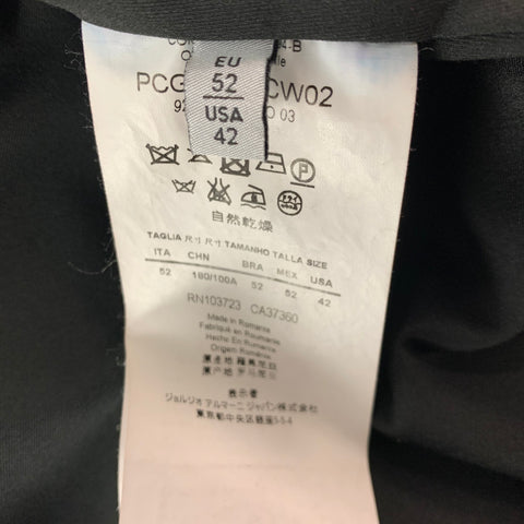 ARMANI COLLEZIONI Size 42 Navy Black Textured Jacket