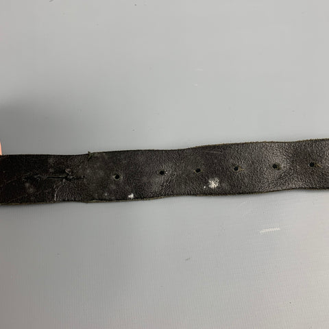 VINTAGE Size 34 Black Silver Studded Leather Belt