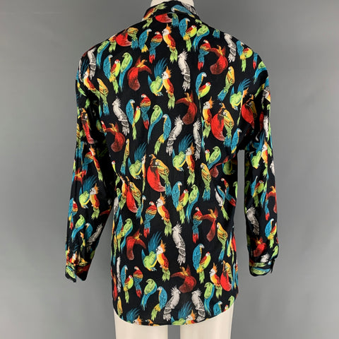 VERSACE JEANS COUTURE Talla M Camisa de manga larga Paradise multicolor negra