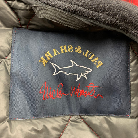 NICK WOOSTER x PAUL SHARK Size M Red & Black Plaid Nylon Zip Up Bomber Jacket