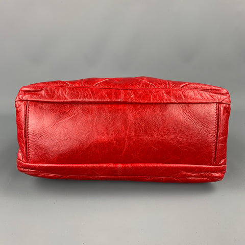 MARC JACOBS Red Quilted  Leather Chain Link Top Handles Handbag