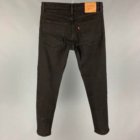 LEVI'S Size 31 Black Cotton Slim Jeans