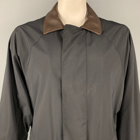 LORO PIANA Horsey Size M Black & Brown Nylon Jacket