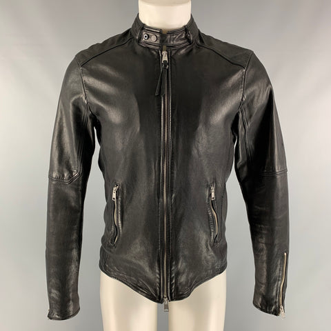 ALLSAINTS Size M Black Solid Motorcycle Jacket