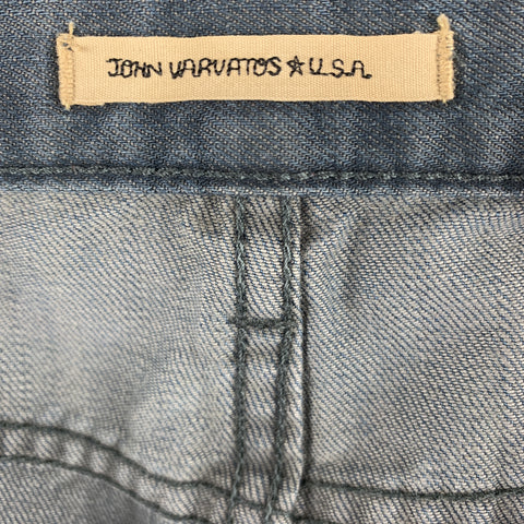 JOHN VARVATOS * U.S.A. Size 31 x 34 Solid Navy Cotton Jeans