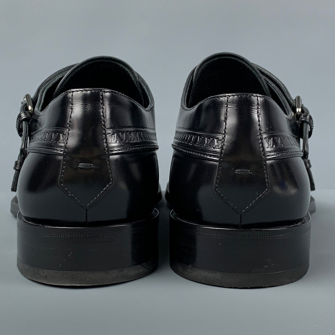 LOUIS VUITTON Size 11 Black Leather Double Monk Strap Loafers – Sui Generis  Designer Consignment