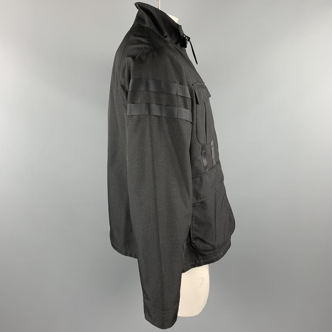 WHITE MOUNTAINEERING A/W 17 Size L Black Nylon Zip Up Jacket
