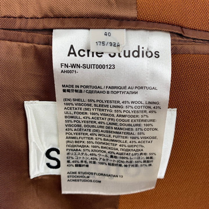 ACNE STUDIOS Size M Brown Polyester Wool Jacket Blazer
