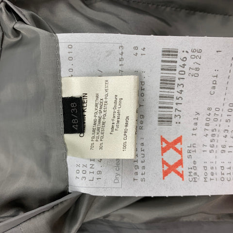 CALVIN KLEIN COLLECTION Taille 38 Costume Gris Polyuréthane Polyester
