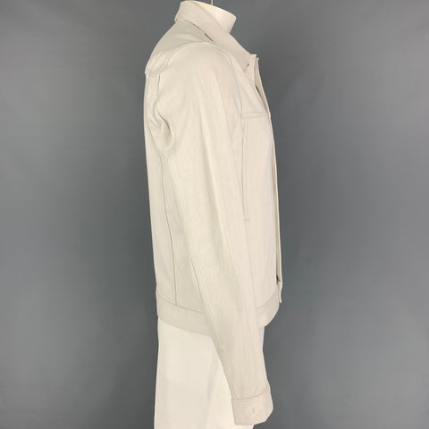 THEORY Size L Off White Cotton Polyurethane Jacket