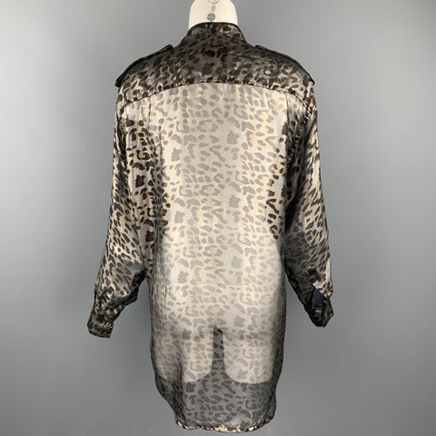 VIVIENNE WESTWOOD Size S Silver & Brown Polyester Shirt
