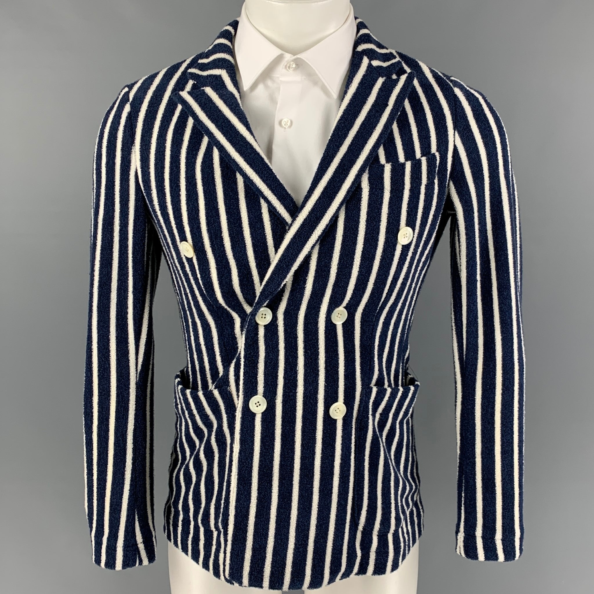 Tagliatore single-breasted striped blazer - Grey
