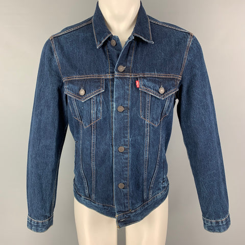LEVI'S Size M Blue Cotton Trucker Jacket