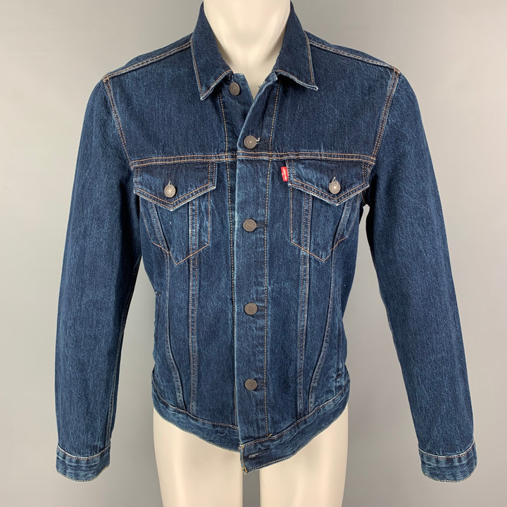 LEVI'S Size M Blue Cotton Trucker Jacket