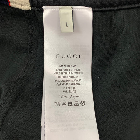 GUCCI Size L Black Polyester / Cotton Elastic Waistband Shorts