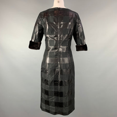 GIORGIO ARMANI Size 10 Black Viscose Blend Cocktail Dress