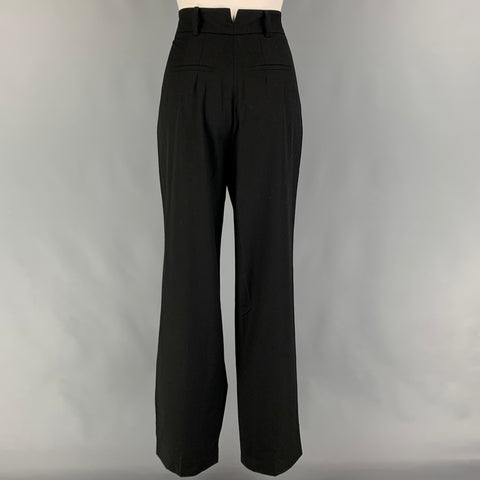 THE FRANKIE SHOP Size XS Black Tencel blend Pleated High Waisted Dress Pants