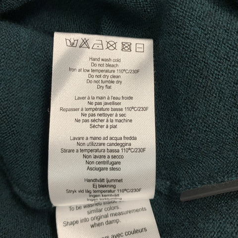 J.LINDEBERG Size M Green Textured Merino Wool Crew-Neck Pullover