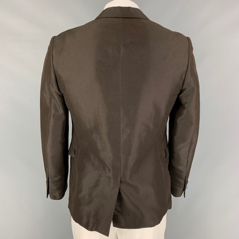 MARNI Size 42 Brown Cotton Polyester Notch Lapel Sport Coat