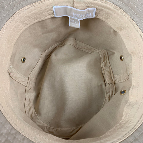 MICHAEL by MICHAEL KORS Size One Size Beige Gold Canvas Hat