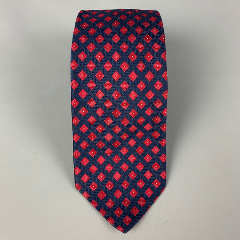 ROSENTHAL Navy Red Rhombus Silk Tie